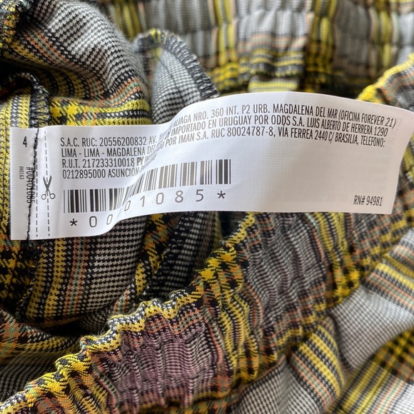 Forever 21 Shorts Mens Sz M Multicolor Plaid Polyester Chino Drawstring Pockets - Picture 8 of 9